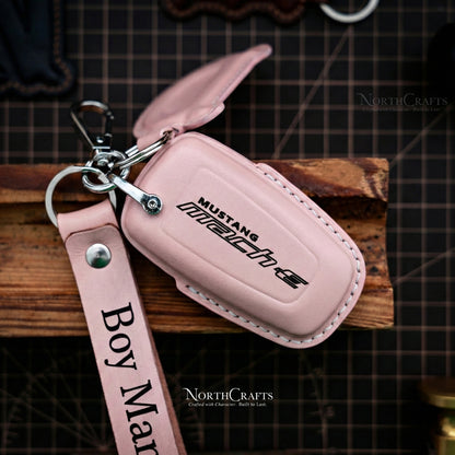 Leather Key Fob Cover for Ford Bronco Mustang F-150 Explorer Escape Edge | NorthCrafts
