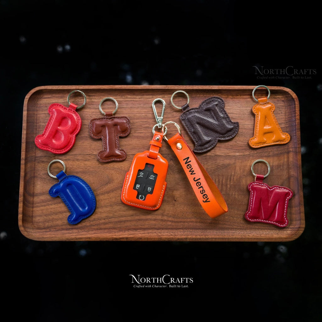 Leather Key Fob Cover for GMC Yukon Sierra & Chevrolet Tahoe Suburban Silverado | NorthCrafts