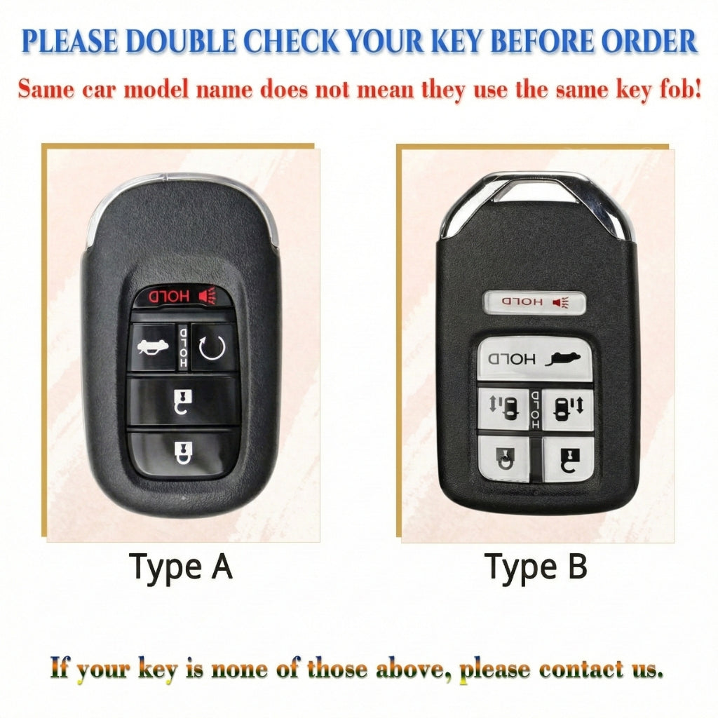 Leather Key Fob Cover for Honda Civic Accord CR-V HR-V | NorthCrafts