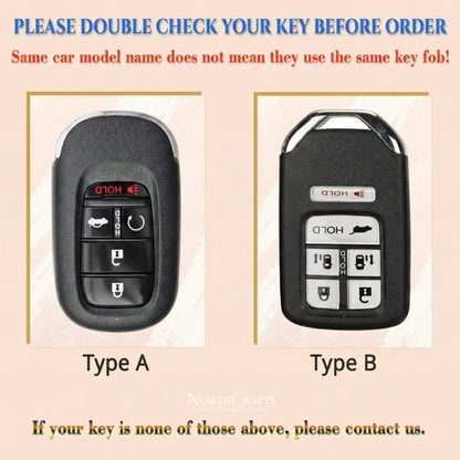 Leather Key Fob Cover for Honda Civic, Accord, HR-V & Vezel Sport EX EX-L Touring – Personalized Handmade – NorthCrafts | NorthCrafts