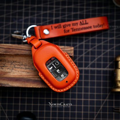 Leather Key Fob Cover for Honda Civic, Vezel, Accord & HR-V Sport EX EX-L Touring – Personalized Handmade – NorthCrafts | NorthCrafts