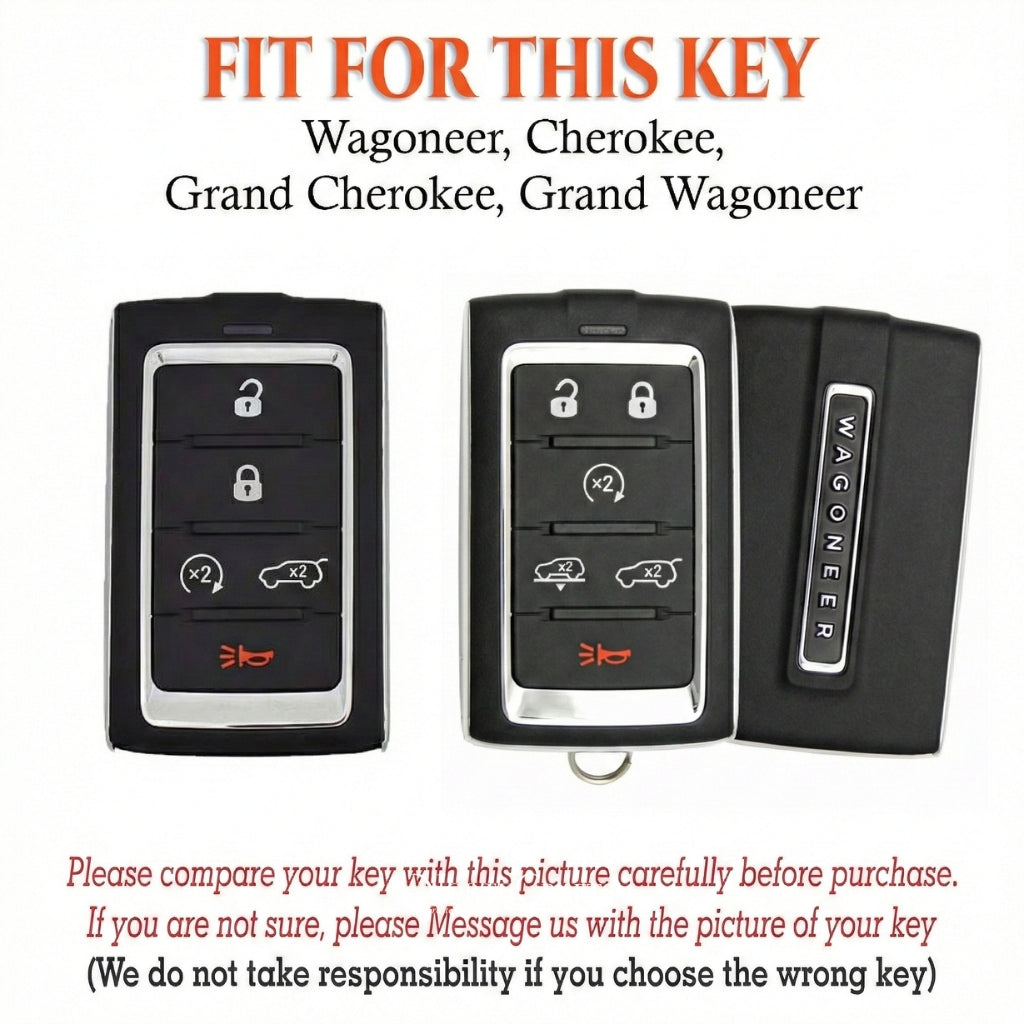 Leather Key Fob Cover for Jeep Wrangler JL JLU Rubicon 2018-2021 Edition | NorthCrafts