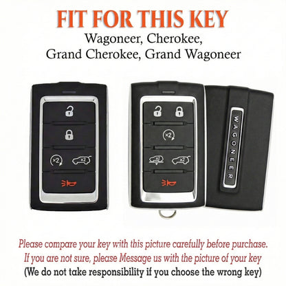 Leather Key Fob Cover for Jeep Wrangler JL JLU Rubicon 2018-2021 Edition | NorthCrafts