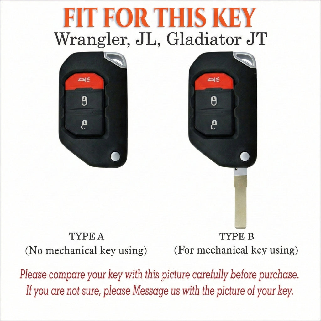 Leather Key Fob Cover for Jeep Wrangler JL JLU Rubicon 2018-2024 | NorthCrafts