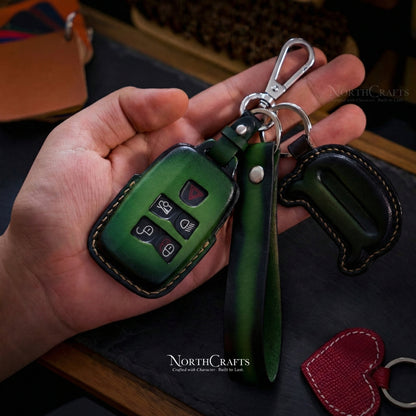 Leather Key Fob Cover for Jaguar F-Pace E-Pace I-Pace | NorthCrafts