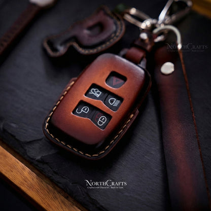 Leather Key Fob Cover for Jaguar F-Pace E-Pace I-Pace | NorthCrafts