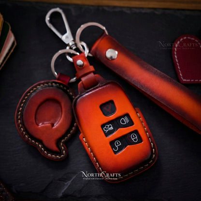 Leather Key Fob Cover for Jaguar F-Pace E-Pace I-Pace | NorthCrafts