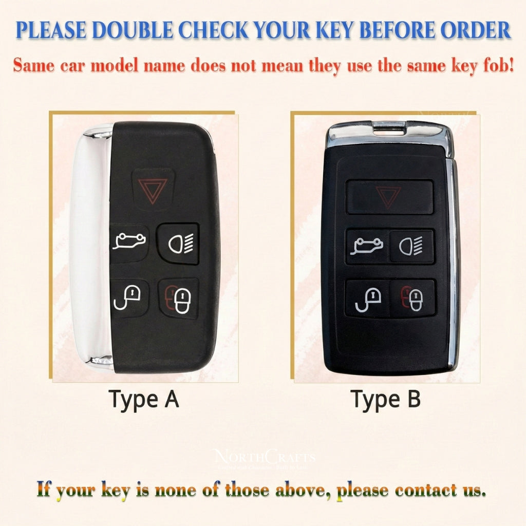 Leather Key Fob Cover for Jaguar F-Pace E-Pace I-Pace | NorthCrafts