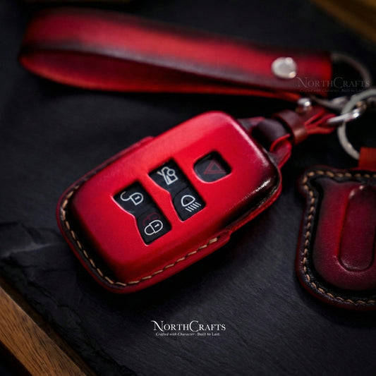 Leather Key Fob Cover for Jaguar F-Pace E-Pace I-Pace | NorthCrafts