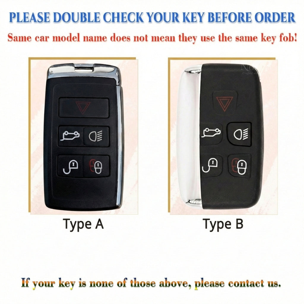 Leather Key Fob Cover for Land Rover Discovery, Range Rover Sport & Evoque Smart Key (2018–2020) – Personalized Handmade – NorthCrafts | NorthCrafts