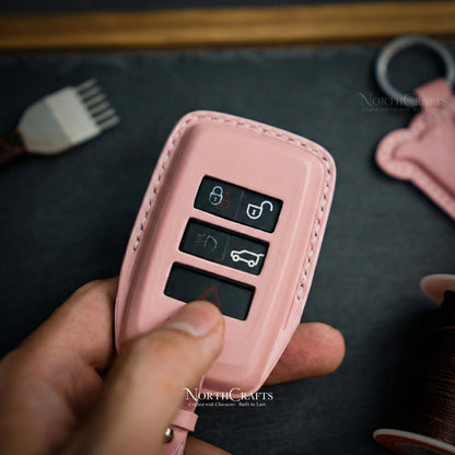 Leather Key Fob Cover for Land Rover Discovery, Range Rover Sport & Evoque Smart Key (2018–2020) – Personalized Handmade – NorthCrafts | NorthCrafts
