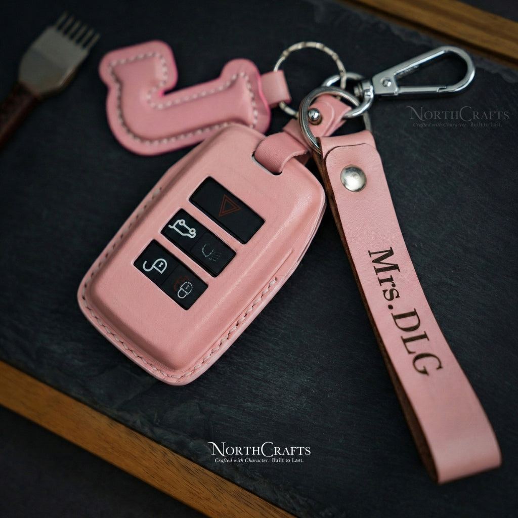 Leather Key Fob Cover for Land Rover Discovery, Range Rover Sport & Evoque Smart Key (2018–2020) – Personalized Handmade – NorthCrafts | NorthCrafts
