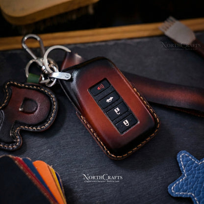 Leather Key Fob Cover for Lexus NX200, NX200t, NX300, NX300h & LX570 – Personalized Handmade – NorthCrafts | NorthCrafts