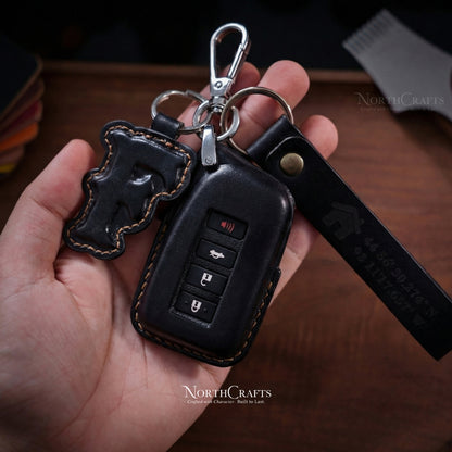 Leather Key Fob Cover for Lexus NX200, NX200t, NX300, NX300h & LX570 – Personalized Handmade – NorthCrafts | NorthCrafts