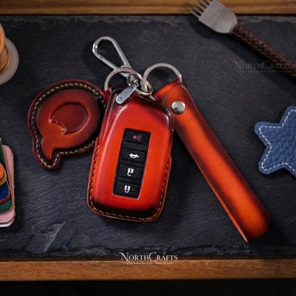 Leather Key Fob Cover for Lexus NX200, NX200t, NX300, NX300h & LX570 – Personalized Handmade – NorthCrafts | NorthCrafts