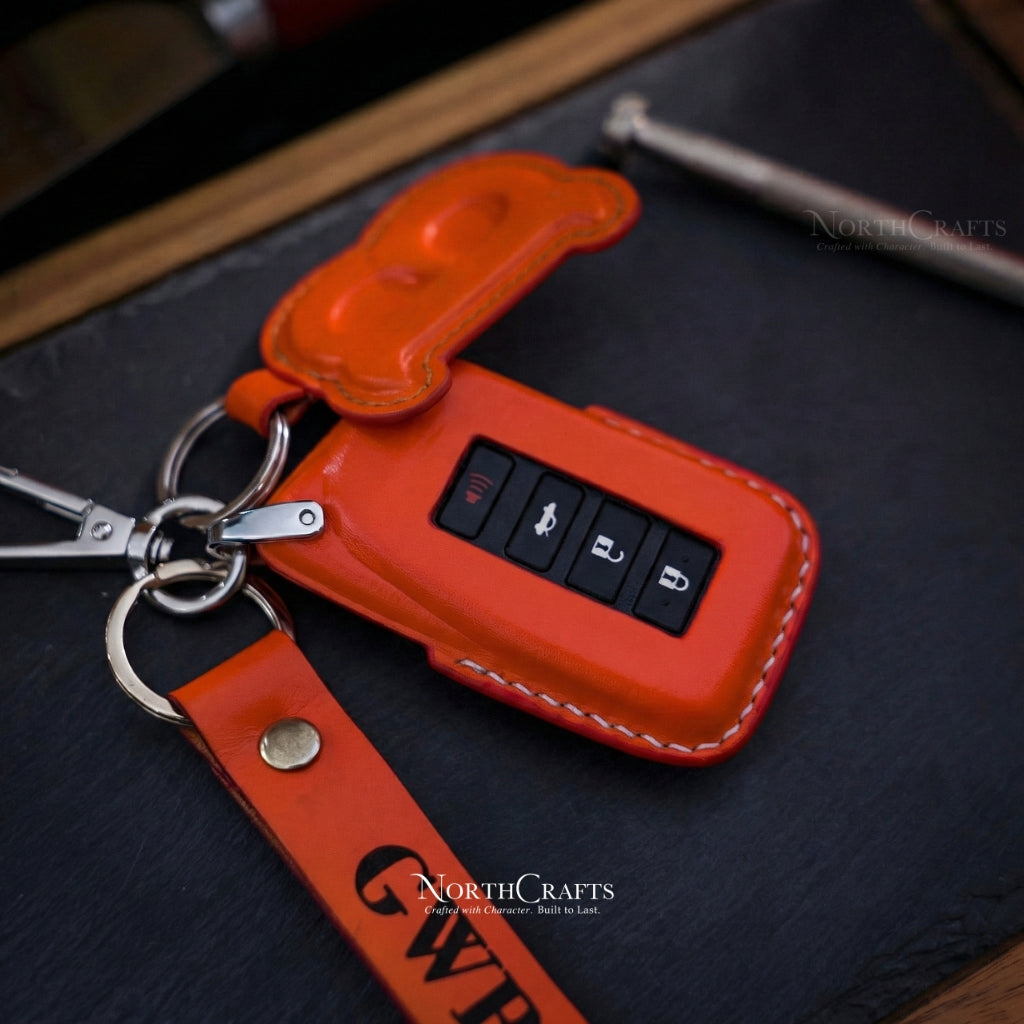 Leather Key Fob Cover for Lexus NX200, NX200t, NX300, NX300h & LX570 – Personalized Handmade – NorthCrafts | NorthCrafts