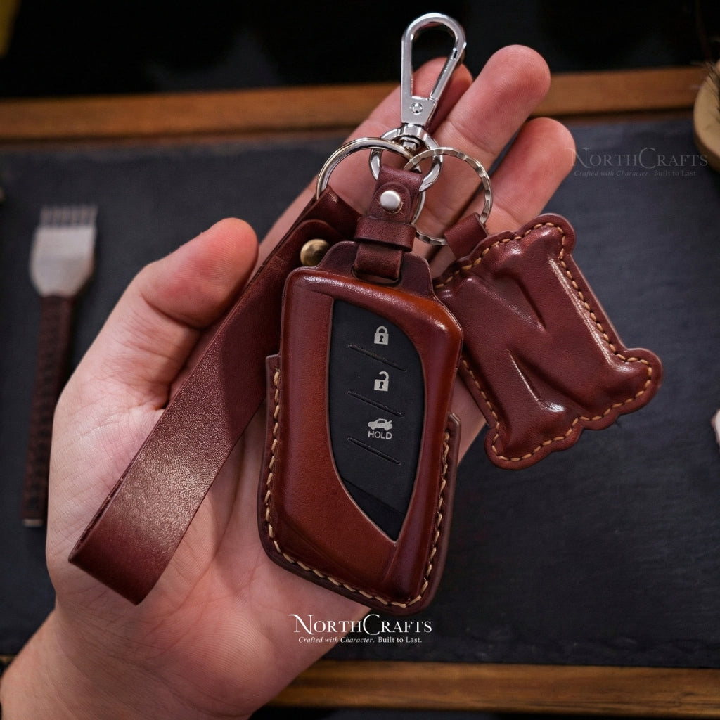 Leather Key Fob Cover for Lexus ES350, ES300h, LC500, LC500h, LS500, LS500h, UX200, UX250h & GX460 – Personalized Handmade – NorthCrafts | NorthCrafts