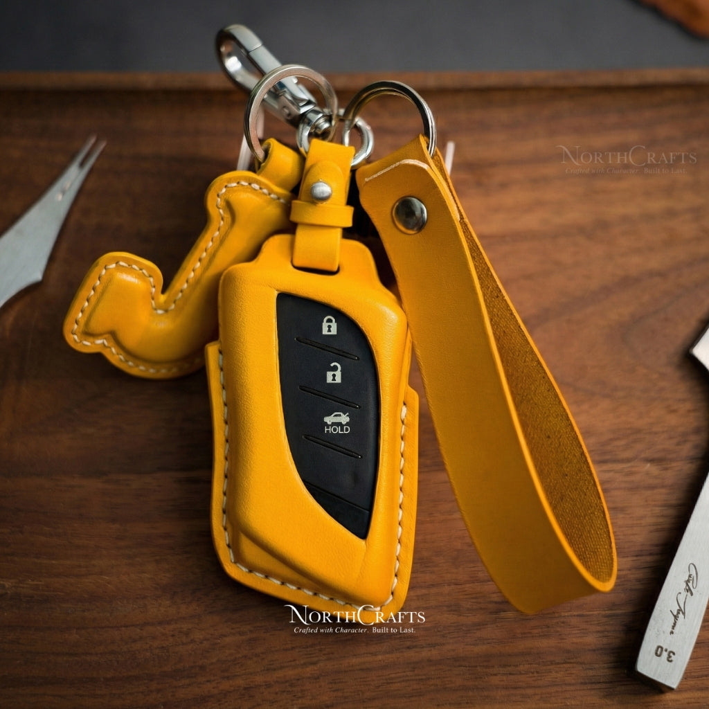 Leather Key Fob Cover for Lexus ES350, ES300h, LC500, LC500h, LS500, LS500h, UX200, UX250h & GX460 – Personalized Handmade – NorthCrafts | NorthCrafts