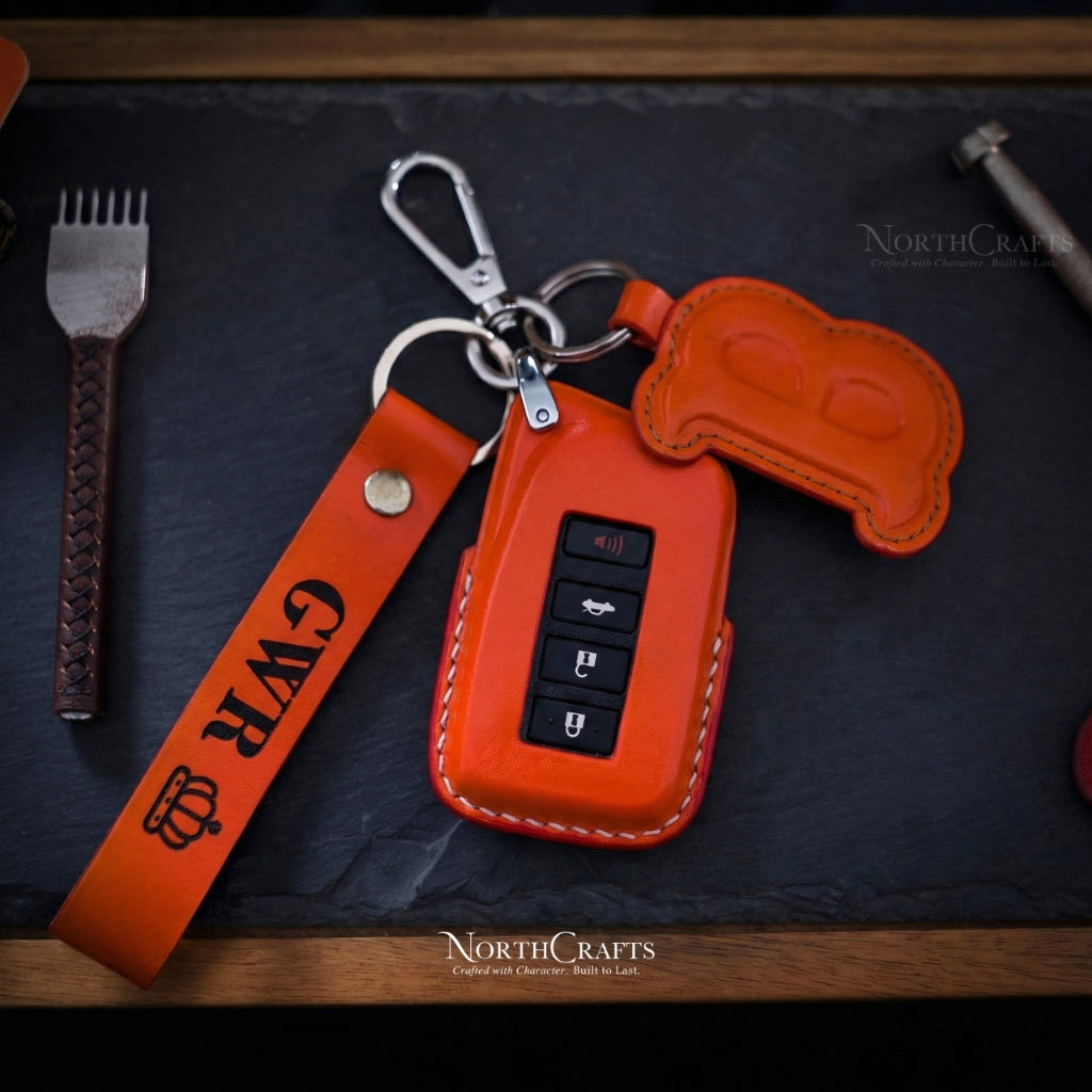Leather Key Fob Cover for Lexus NX200, NX200t, NX300, NX300h & LX570 – Personalized Handmade – NorthCrafts | NorthCrafts