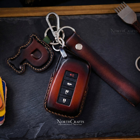 Leather Key Fob Cover for Lexus NX200, NX200t, NX300, NX300h & LX570 – Personalized Handmade – NorthCrafts | NorthCrafts