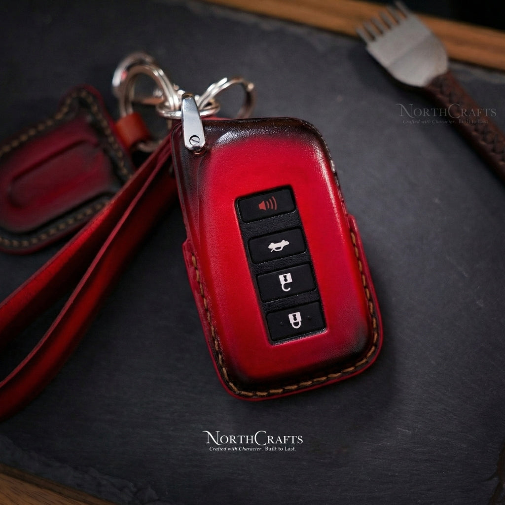 Leather Key Fob Cover for Lexus NX200, NX200t, NX300, NX300h & LX570 – Personalized Handmade – NorthCrafts | NorthCrafts