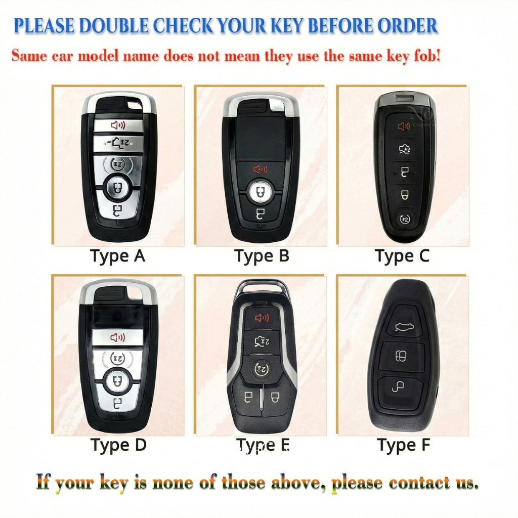 Leather Key Fob Cover with Strap for Lincoln MKX MKS MKT Ford Escape Expedition Explorer | NorthCrafts