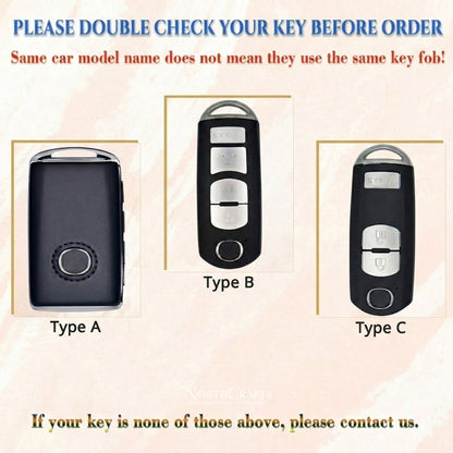 Leather Key Fob Cover for Mazda 3 & Mazda 3 Hatchback (2019–2022), Mazda 6, CX-5, CX-30 & CX-9 (2020–2022) – Personalized Handmade – NorthCrafts | NorthCrafts