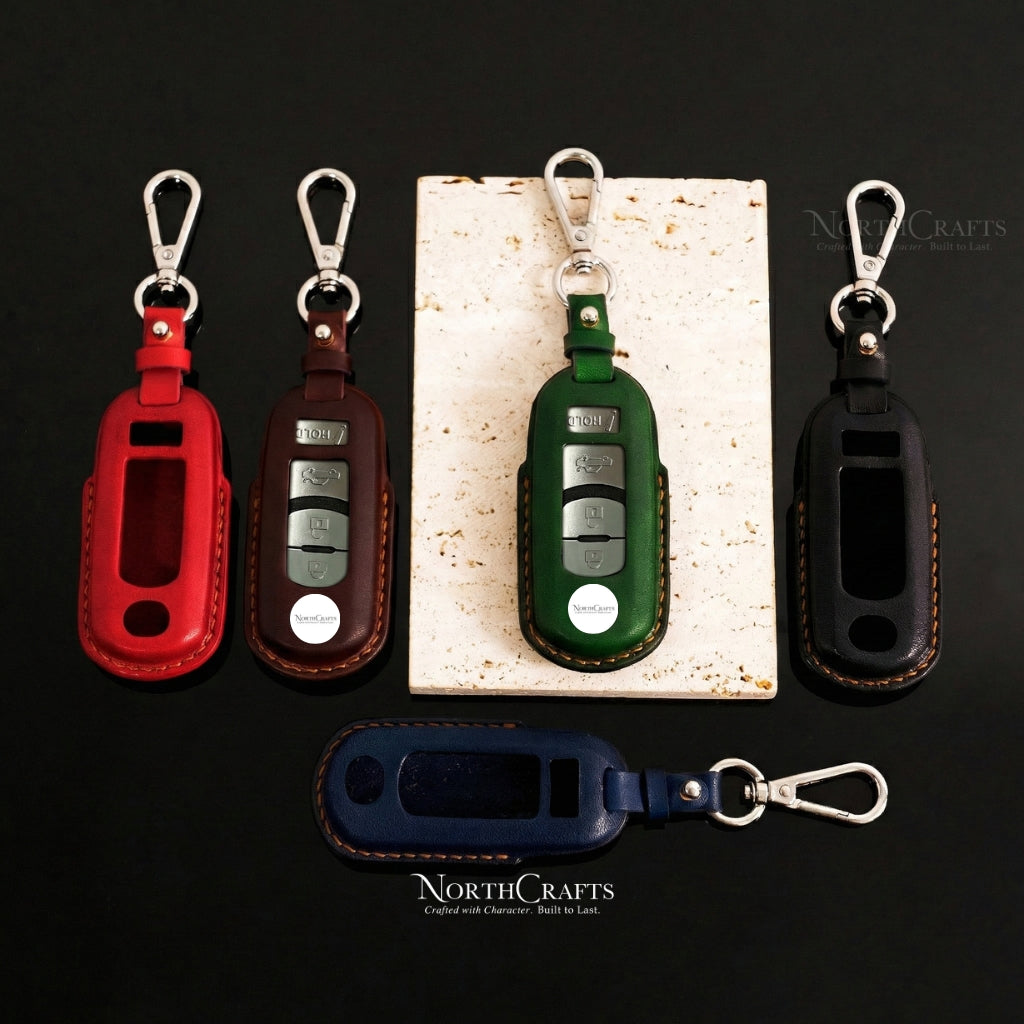 Leather Key Fob Cover for Mazda 3, Mazda 6, Mazda 8, Miata MX-5, CX-3, CX-5, CX-7 & CX-9 – Personalized Handmade – NorthCrafts | NorthCrafts