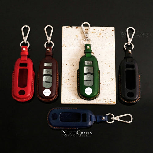Leather Key Fob Cover for Mazda 3, Mazda 6, Mazda 8, Miata MX-5, CX-3, CX-5, CX-7 & CX-9 – Personalized Handmade – NorthCrafts | NorthCrafts