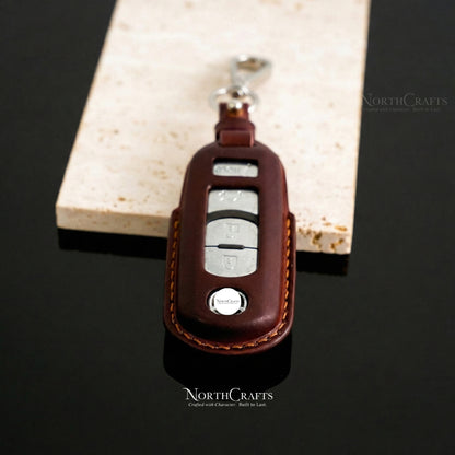 Leather Key Fob Cover for Mazda 3, Mazda 6, Mazda 8, Miata MX-5, CX-3, CX-5, CX-7 & CX-9 – Personalized Handmade – NorthCrafts | NorthCrafts