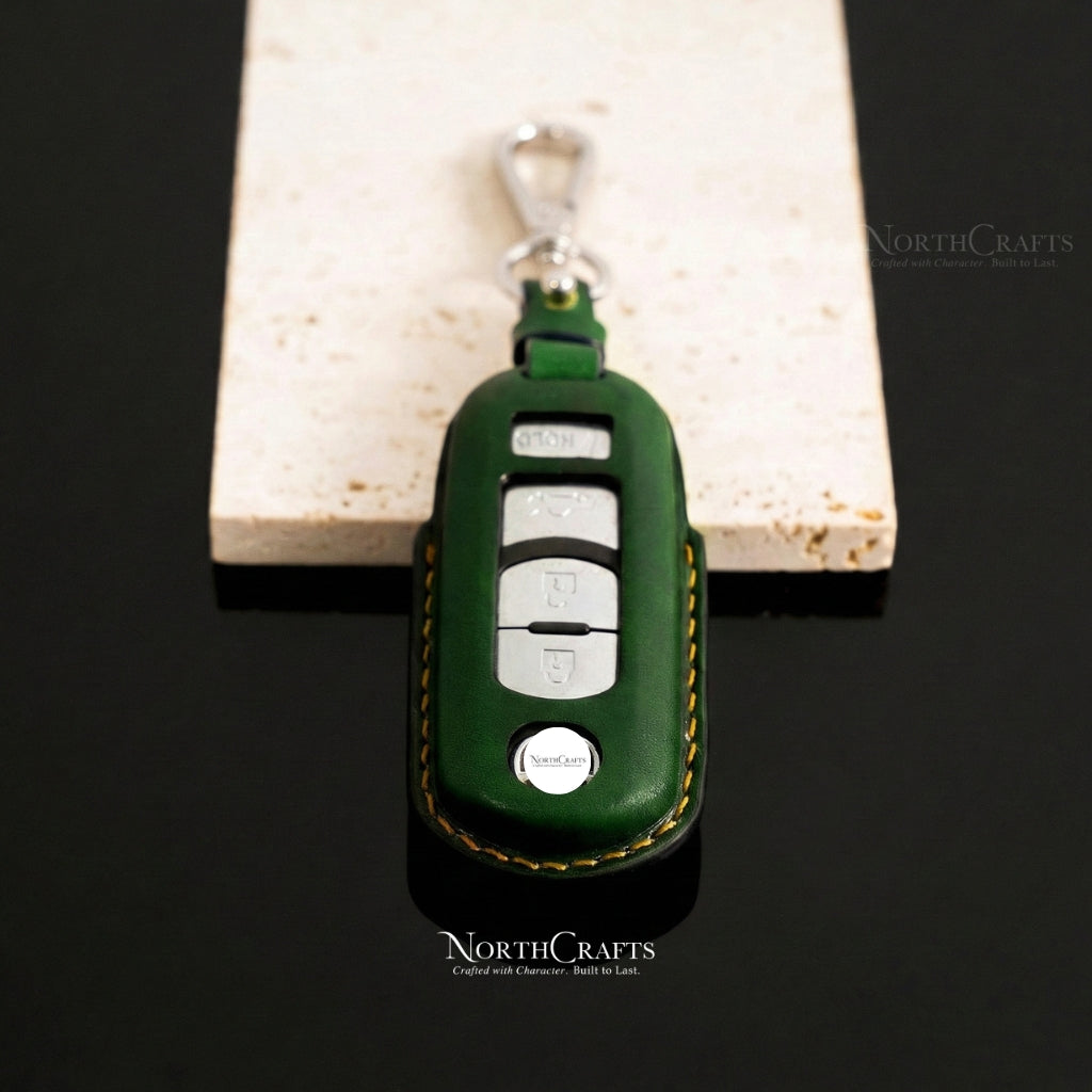 Leather Key Fob Cover for Mazda 3, Mazda 6, Mazda 8, Miata MX-5, CX-3, CX-5, CX-7 & CX-9 – Personalized Handmade – NorthCrafts | NorthCrafts