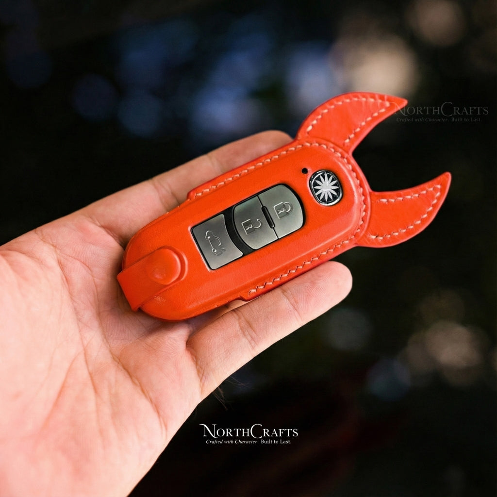 Leather Key Fob Cover for Mazda 3, Mazda 6, CX-5 & CX-8 – Personalized Handmade – NorthCrafts