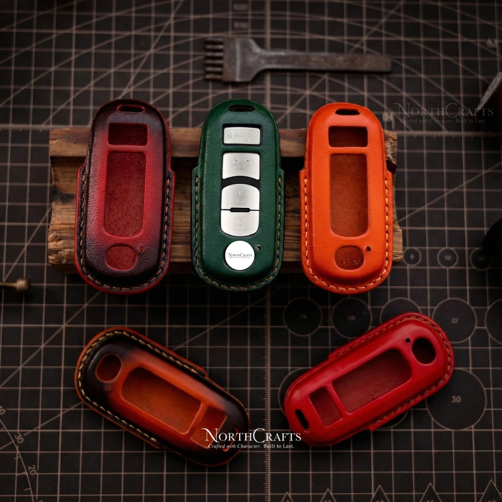 Leather Key Fob Cover for Mazda 3, Mazda 6, MX-5, CX-3, CX-5, CX-7, CX-9 & Scion iA – Personalized Handmade – NorthCrafts | NorthCrafts
