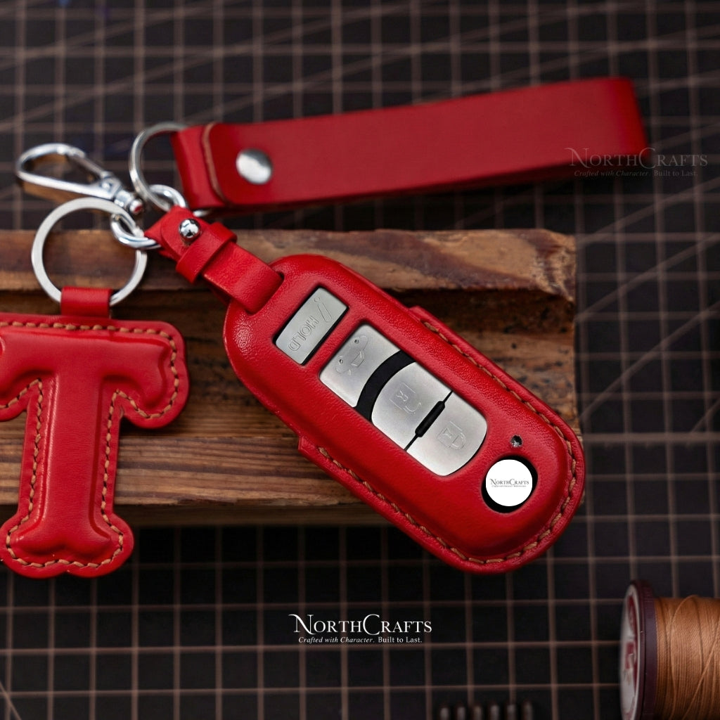 Leather Key Fob Cover for Mazda 3, Mazda 6, MX-5, CX-3, CX-5, CX-7, CX-9 & Scion iA – Personalized Handmade – NorthCrafts | NorthCrafts