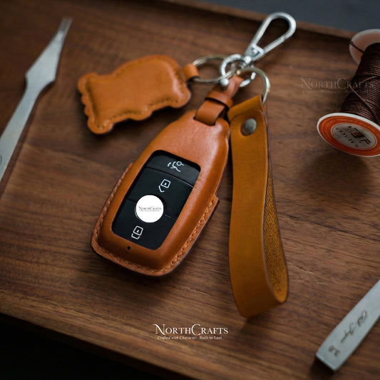 Leather Key Fob Cover for Mercedes-Benz E-Class, S-Class, A-Class, C-Class & G-Class (2017–2021) – Personalized Handmade – NorthCrafts | NorthCrafts