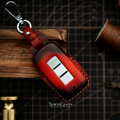 Leather Key Fob Cover with Strap & Charm for Acura MDX, CDX, NSX, RDX, TLX & TLX-L – Personalized Handmade – NorthCrafts | NorthCrafts