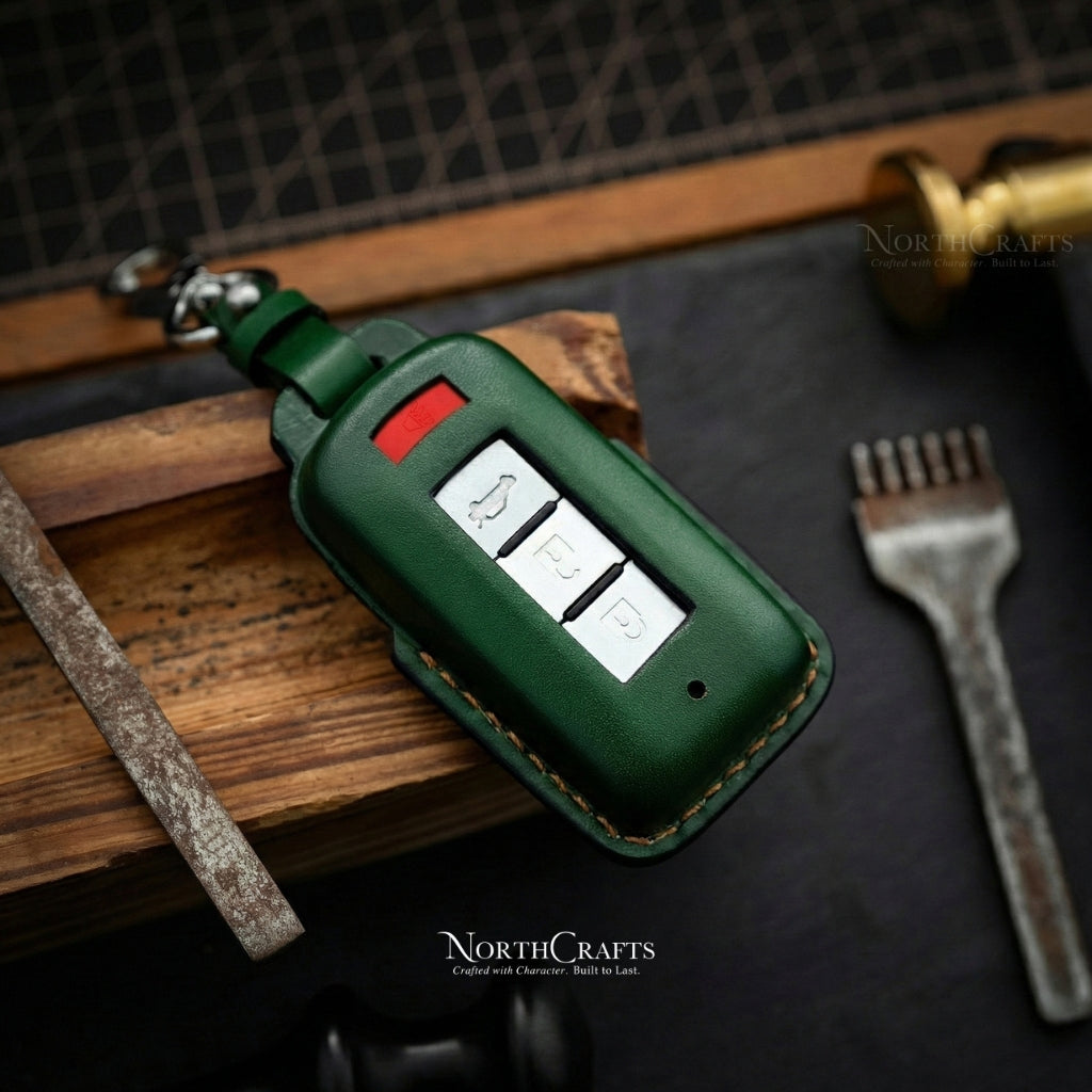 Leather Key Fob Cover with Strap & Charm for Acura MDX, CDX, NSX, RDX, TLX & TLX-L – Personalized Handmade – NorthCrafts | NorthCrafts