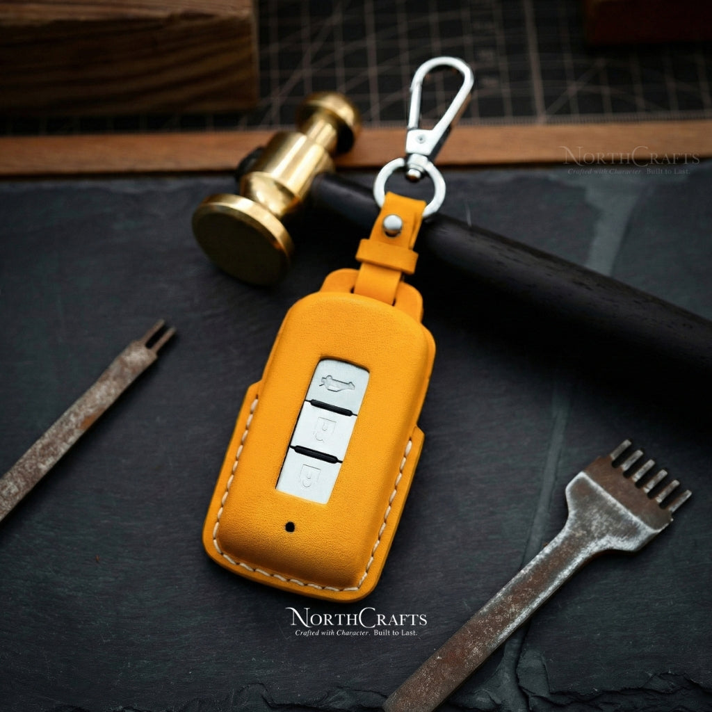 Leather Key Fob Cover with Strap & Charm for Acura MDX, CDX, NSX, RDX, TLX & TLX-L – Personalized Handmade – NorthCrafts | NorthCrafts