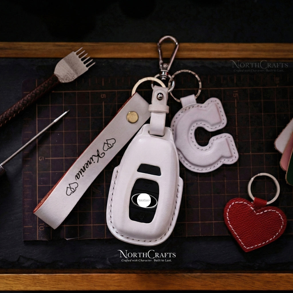 Leather Key Fob Cover for Subaru Forester, Impreza, Outback, WRX, BRZ, XV Crosstrek & Ascent – Personalized Handmade – NorthCrafts | NorthCrafts