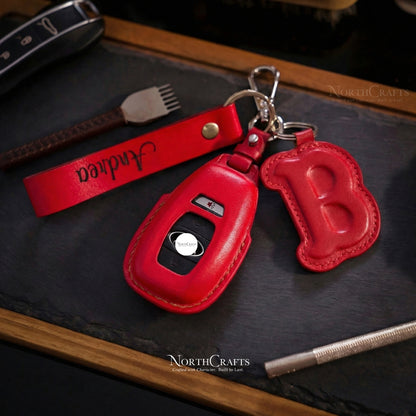 Leather Key Fob Cover for Subaru Forester, Impreza, Outback, WRX, BRZ, XV Crosstrek & Ascent – Personalized Handmade – NorthCrafts | NorthCrafts