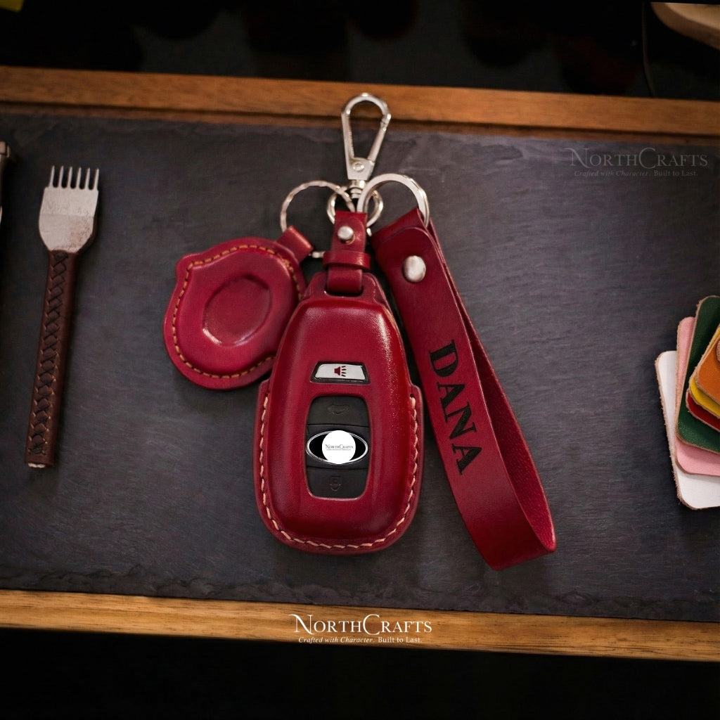 Leather Key Fob Cover for Subaru Forester, Legacy, Levorg, Impreza, Outback, Crosstrek, Ascent, STI, WRX, XV & BRZ – Personalized Handmade – NorthCrafts | NorthCrafts