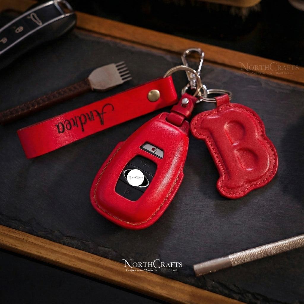 Leather Key Fob Cover for Subaru Forester, Legacy, Levorg, Impreza, Outback, Crosstrek, Ascent, STI, WRX, XV & BRZ – Personalized Handmade – NorthCrafts | NorthCrafts