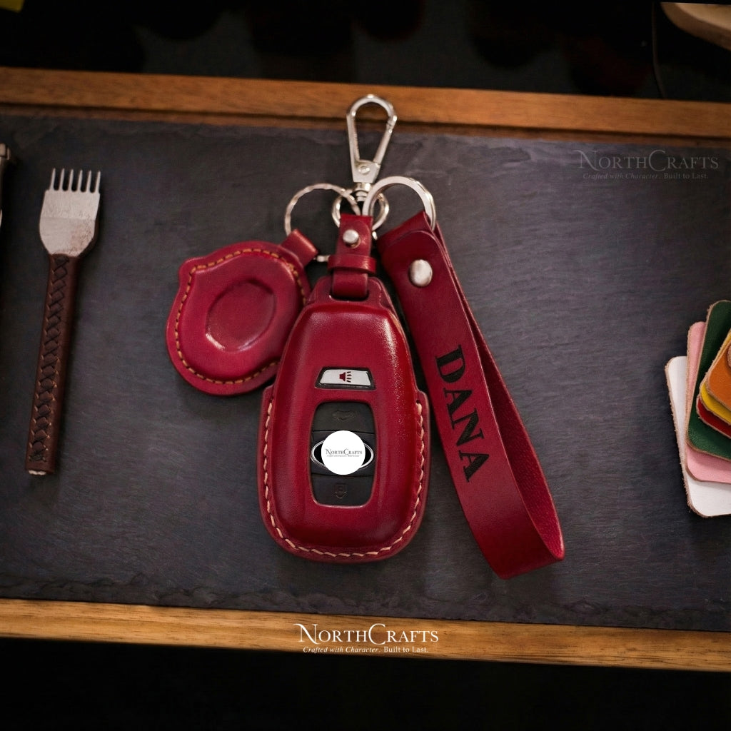 Leather Key Fob Cover for Subaru Forester Impreza Outback WRX BRZ XV Legacy Levorg Crosstrek Ascent | NorthCrafts