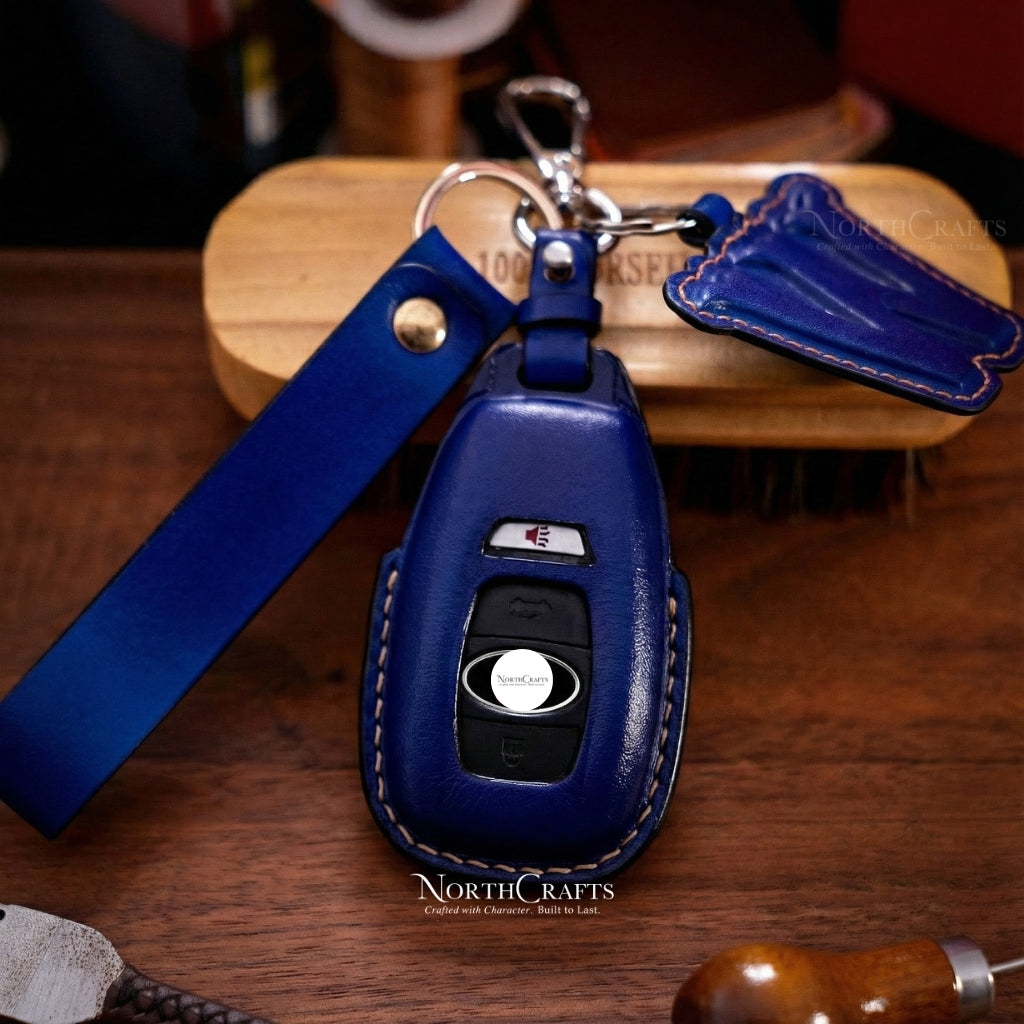 Leather Key Fob Cover for Subaru Forester Impreza Outback WRX BRZ XV Legacy Levorg Crosstrek Ascent | NorthCrafts
