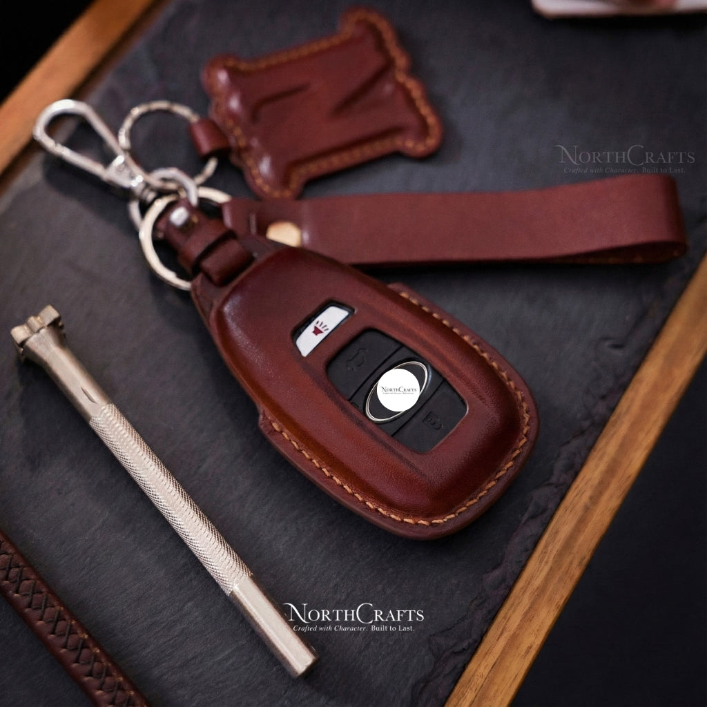 Leather Key Fob Cover for Subaru Forester Impreza Outback WRX BRZ XV Legacy Levorg Crosstrek Ascent | NorthCrafts