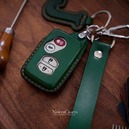 Leather Key Fob Cover for Toyota RAV4 Camry Corolla Highlander | NorthCrafts