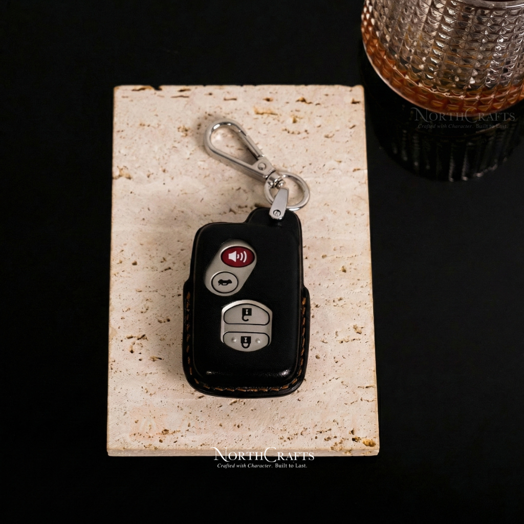 Leather Key Fob Cover for Toyota RAV4 Camry Corolla Highlander | NorthCrafts