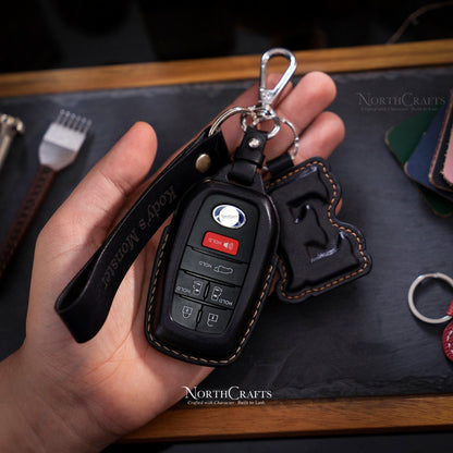 Leather Key Fob Cover for Toyota Camry, Highlander, Avalon, Crown, Land Cruiser Prado & Corolla – Personalized Handmade – NorthCrafts | NorthCrafts