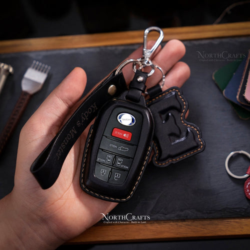 Leather Key Fob Cover for Toyota Camry, Highlander, Avalon, Crown, Land Cruiser Prado & Corolla – Personalized Handmade – NorthCrafts | NorthCrafts