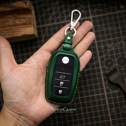 Leather Key Fob Cover for Toyota Camry, Highlander, Avalon, Crown, Land Cruiser Prado & Corolla – Personalized Handmade – NorthCrafts | NorthCrafts